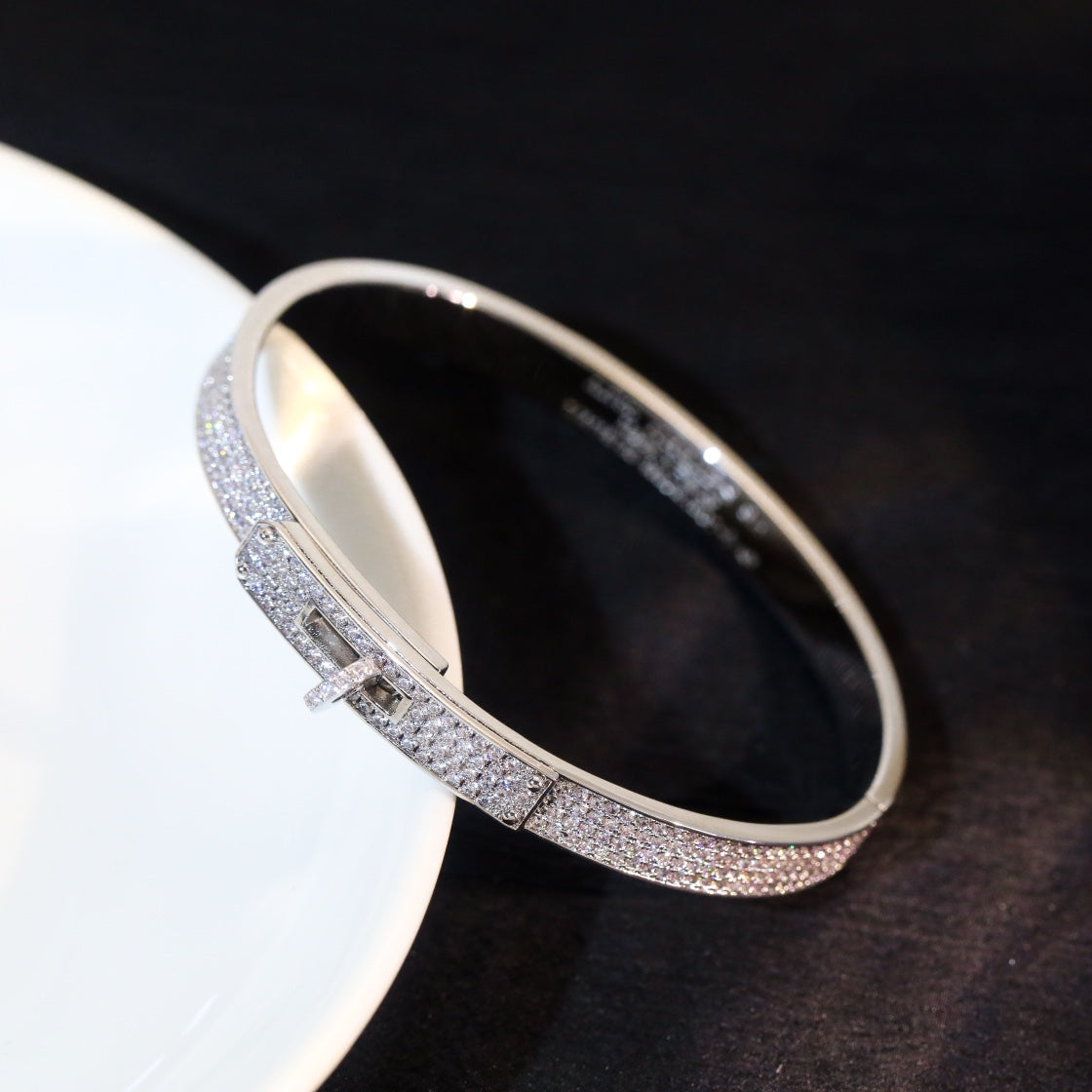 [Regalia jewelry]KELLY BRACELET DIAMOND PAVED