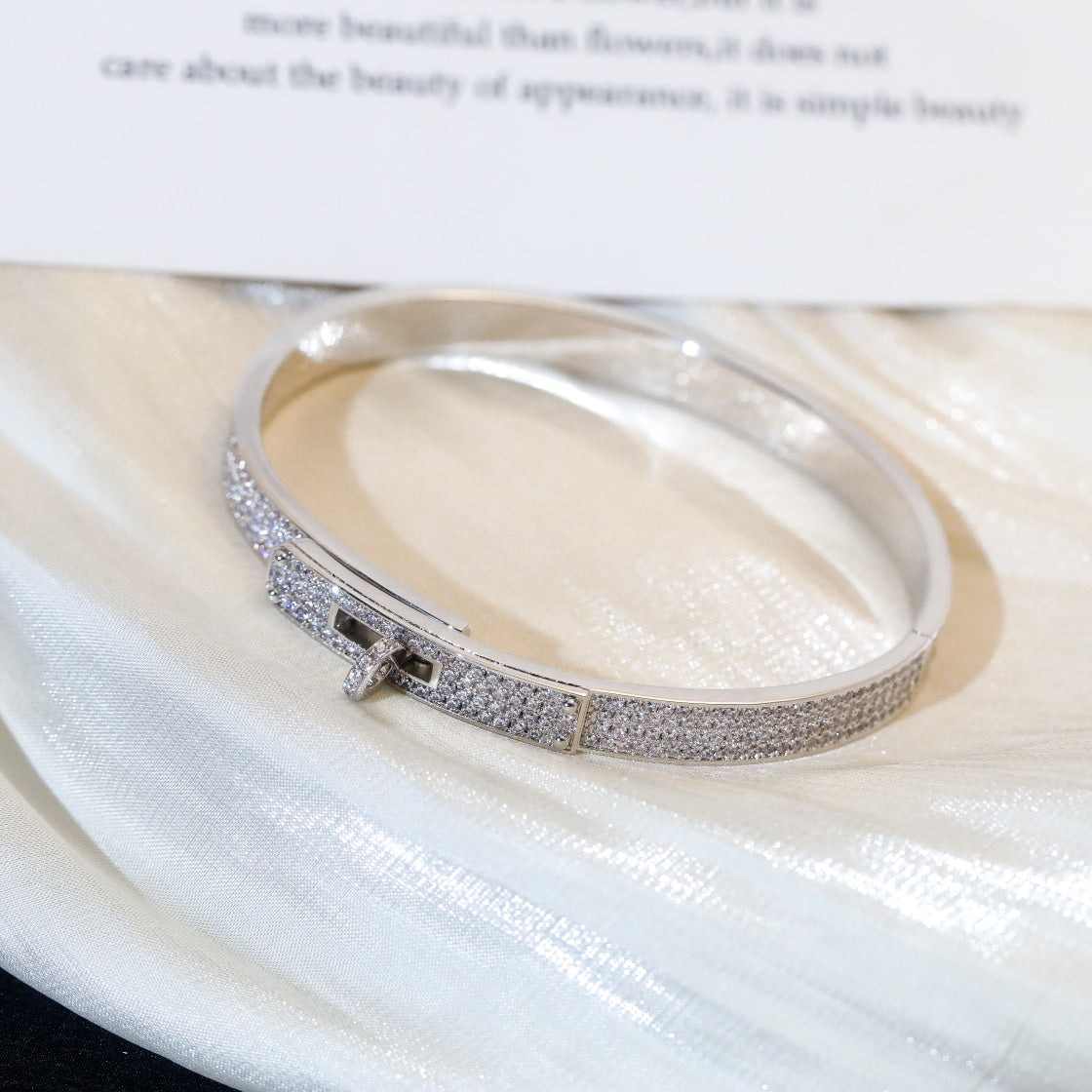 [Regalia jewelry]KELLY BRACELET DIAMOND PAVED