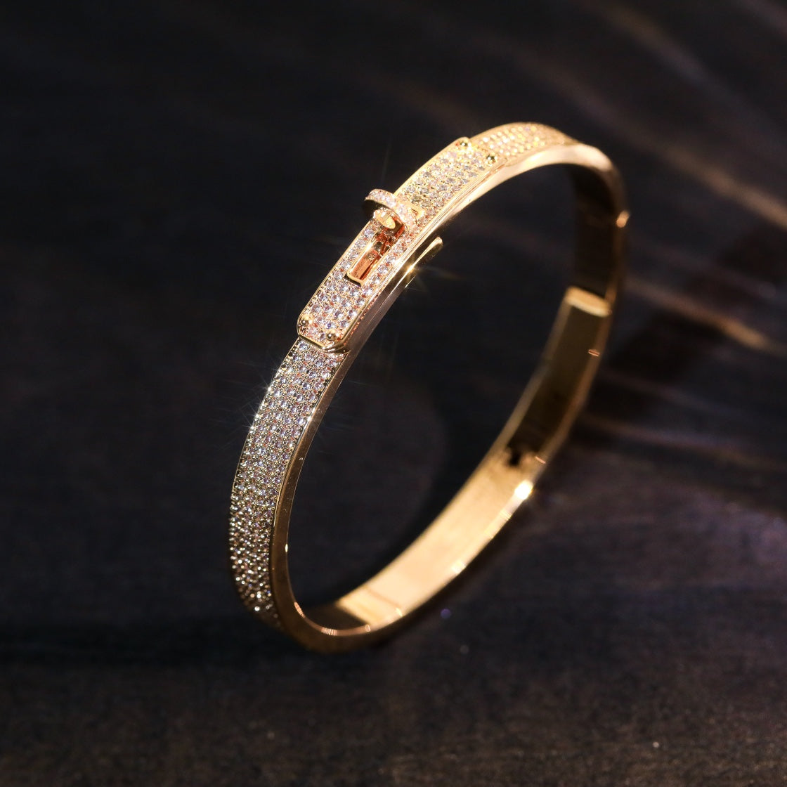 [Regalia jewelry]KELLY BRACELET DIAMOND PAVED