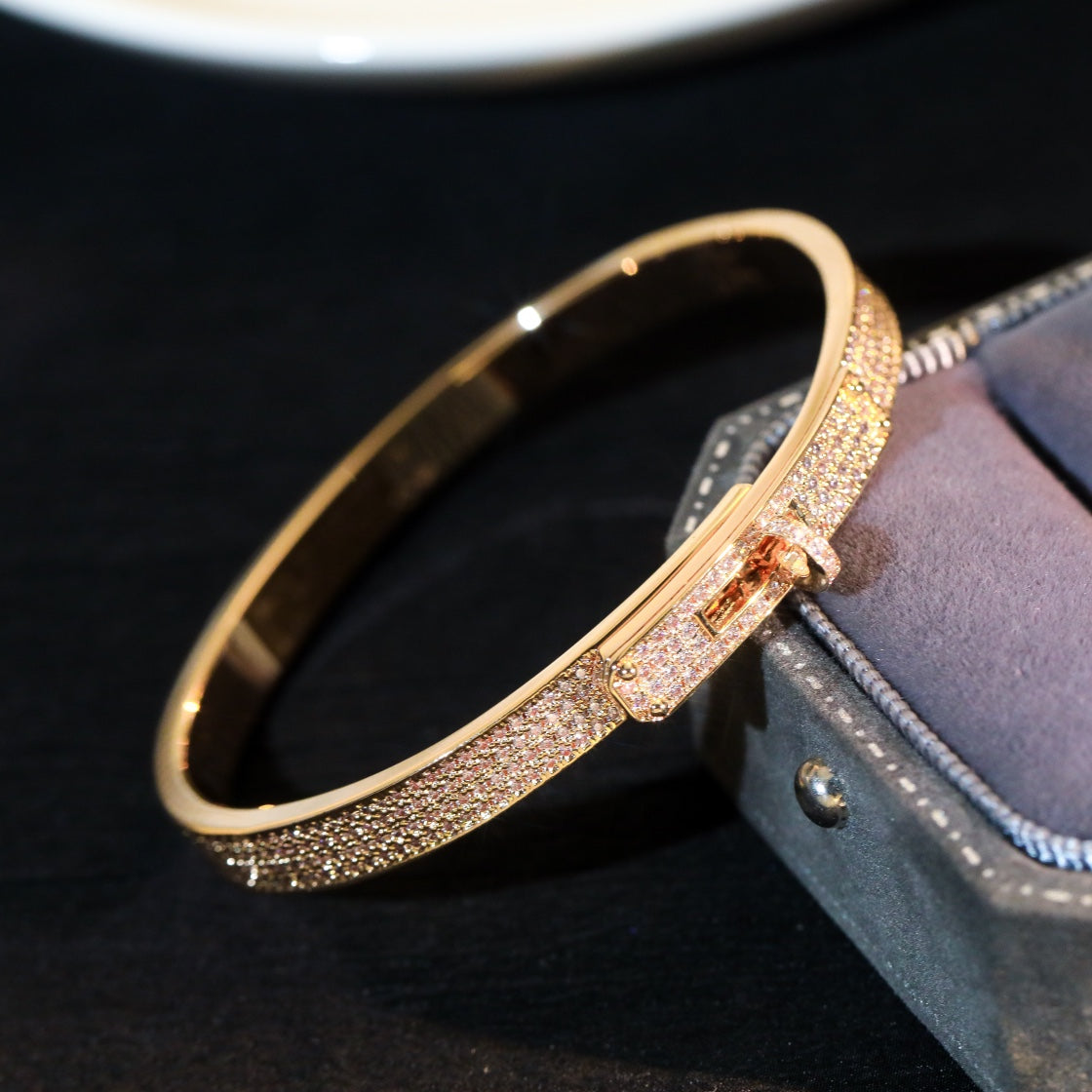 [Regalia jewelry]KELLY BRACELET DIAMOND PAVED