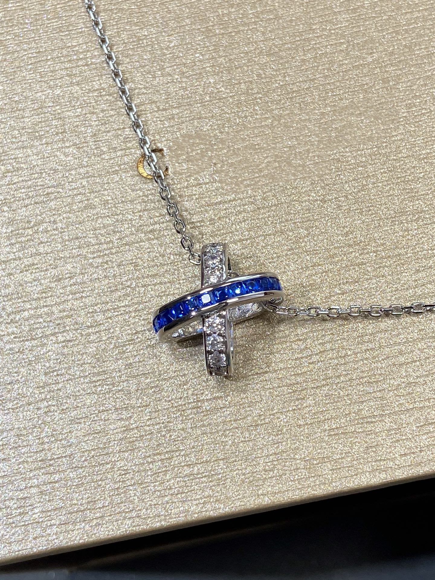 [Regalia jewelry]LIENS DIAMOND SILVER NECKLACE