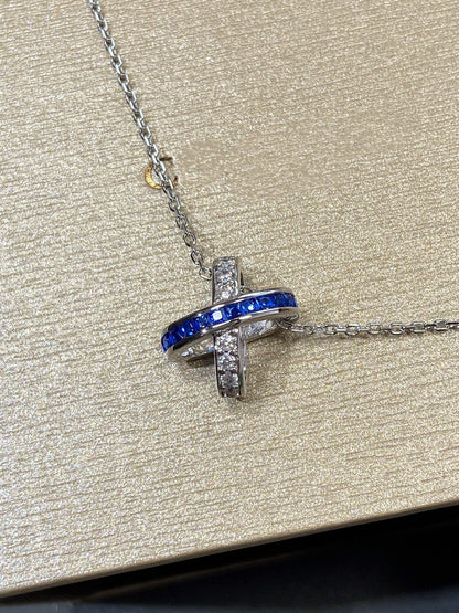 [Regalia jewelry]LIENS DIAMOND SILVER NECKLACE