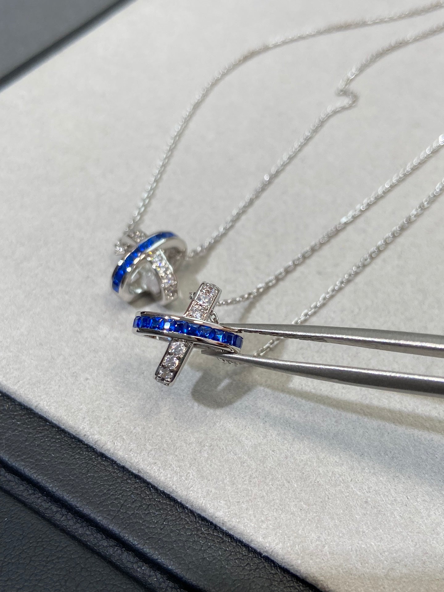 [Regalia jewelry]LIENS DIAMOND SILVER NECKLACE