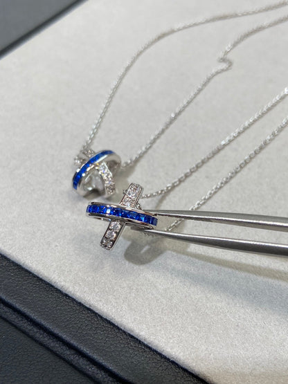 [Regalia jewelry]LIENS DIAMOND SILVER NECKLACE