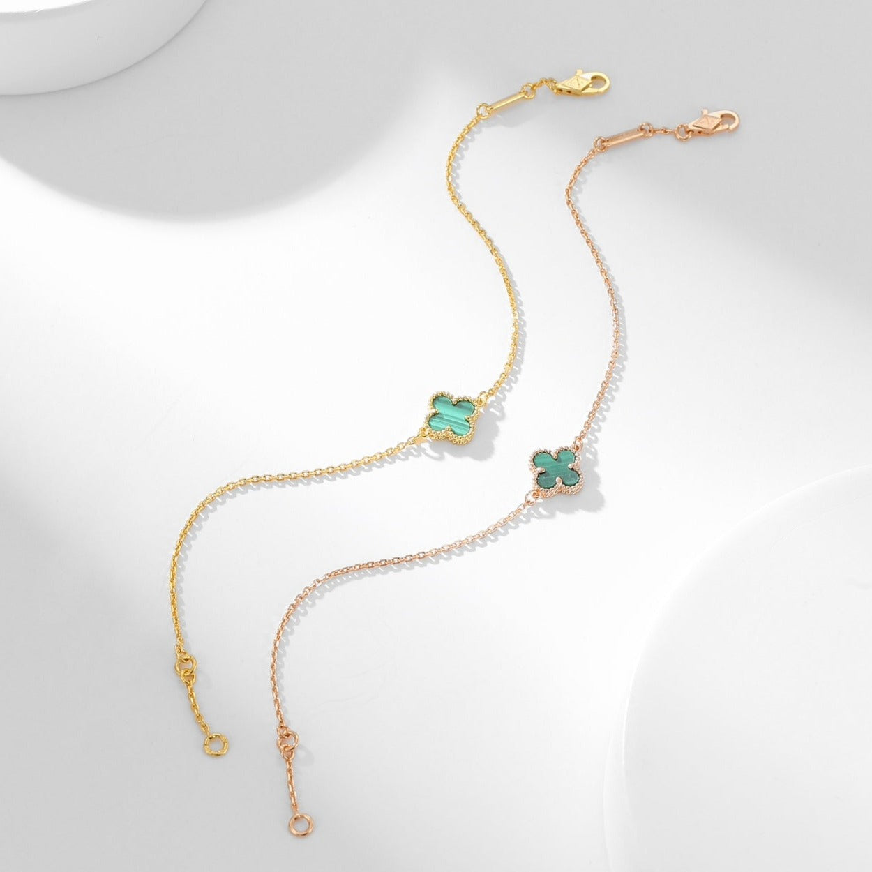 [Regalia jewelry]CLOVER BRACELET MALACHITE 1 MOTIF