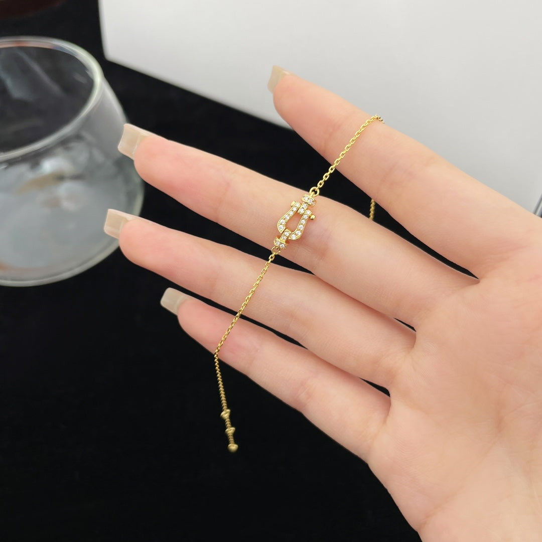 [Regalia jewelry]FORCE 10 FULL DIAMOND BUCKLE CHAIN LINK MINI MODEL