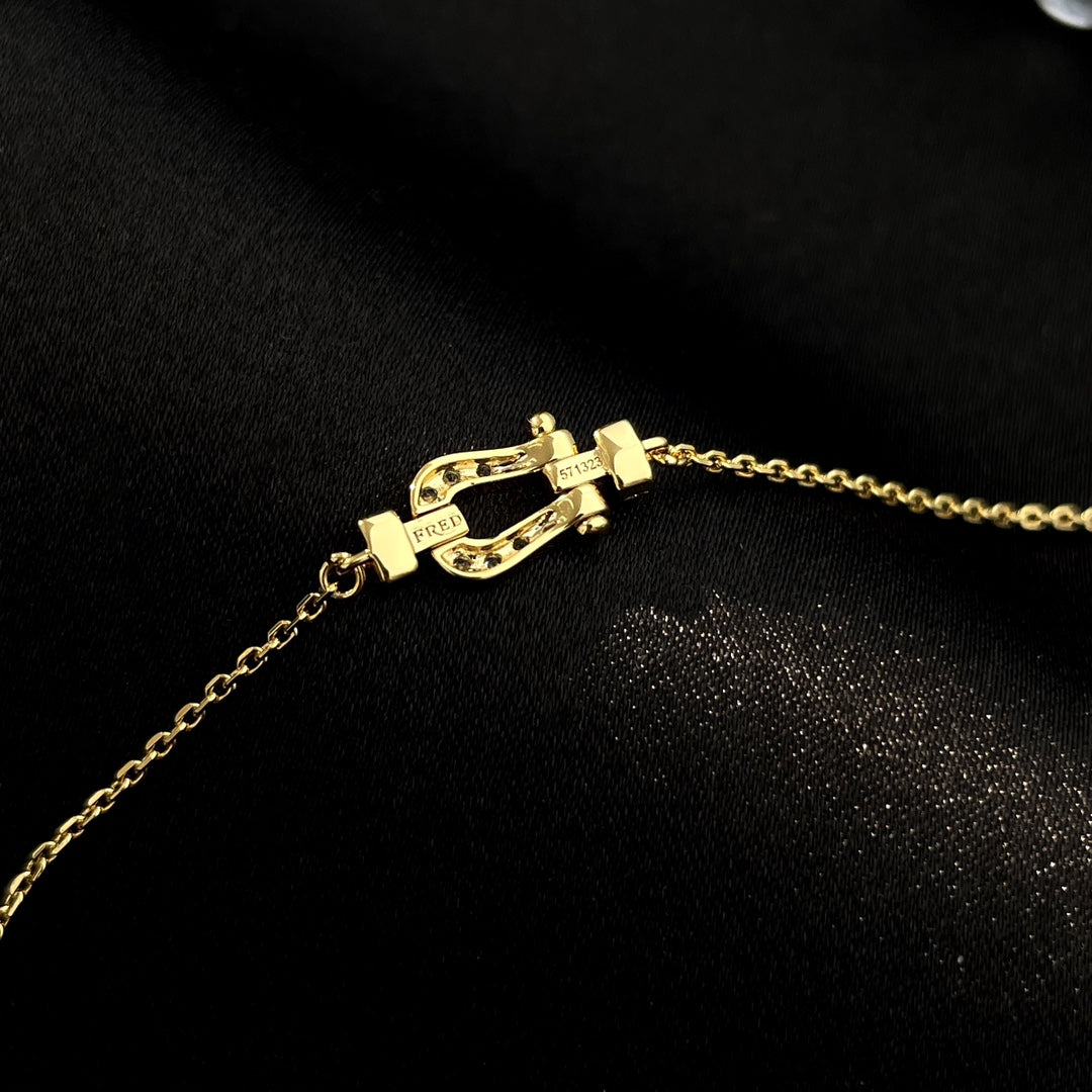 [Regalia jewelry]FORCE 10 FULL DIAMOND BUCKLE CHAIN LINK MINI MODEL