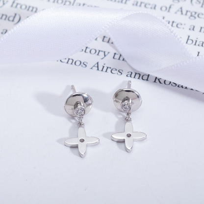 [Regalia jewelry]VIDYLLE SILVER DIAMOND MINI DROP EARRINGS