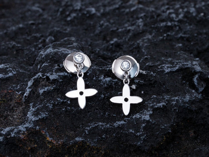 [Regalia jewelry]VIDYLLE SILVER DIAMOND MINI DROP EARRINGS