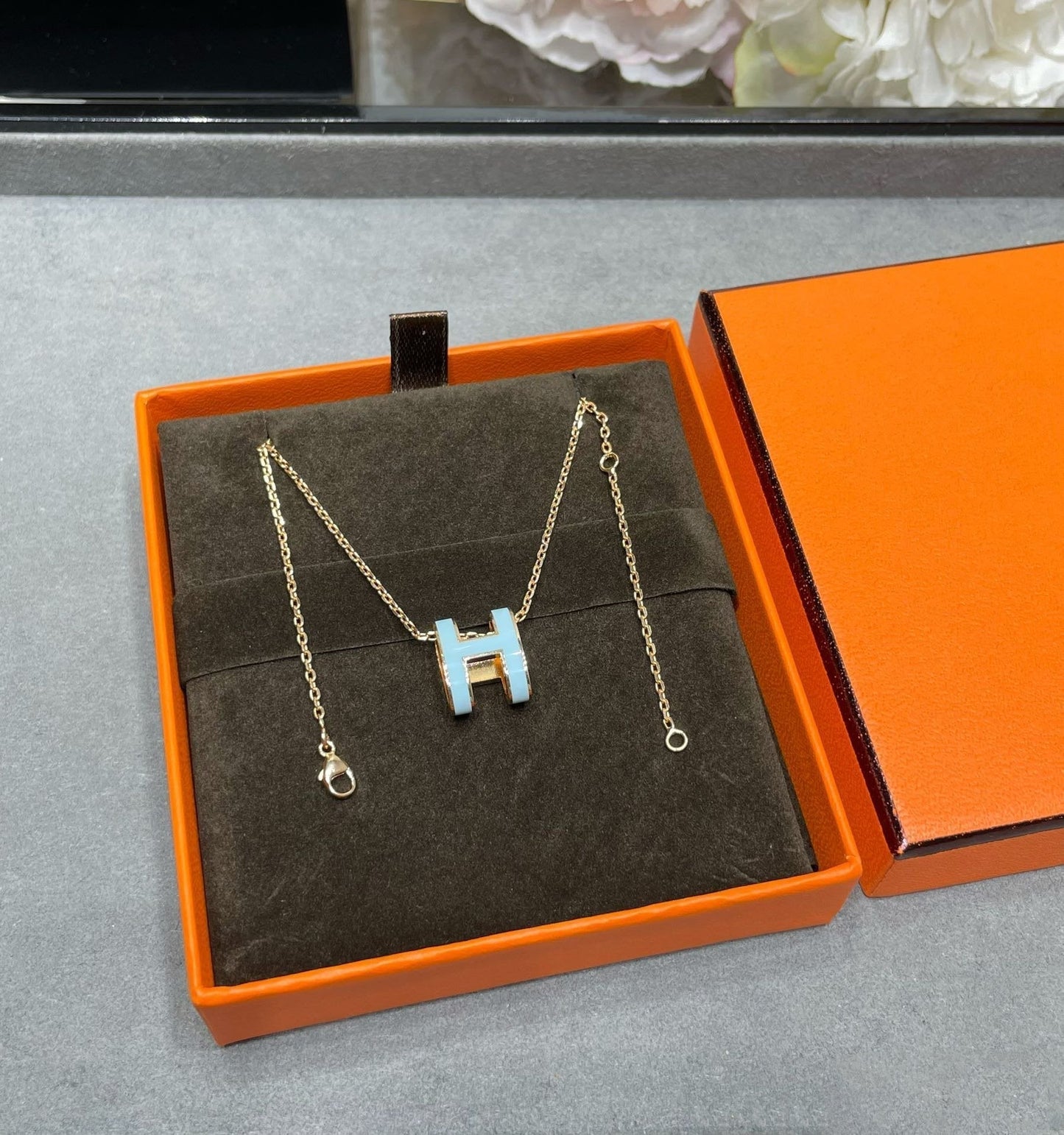 [Regalia jewelry]POP H SKY BLUE NECKLACE