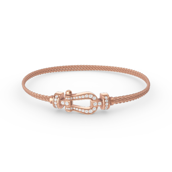 [Regalia jewelry]FORCE SMALL HORSESHOE  DIAMOND CHAIN ROPE BRACELET