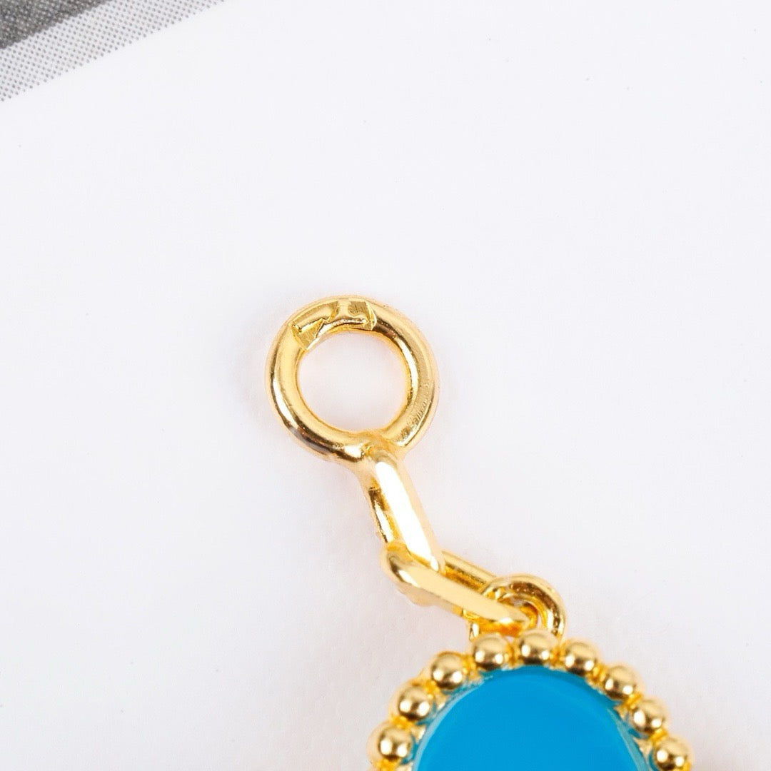 [Regalia jewelry]CLOVER 5 MOTIFS TURQUOISE BRACELET