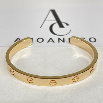 [Regalia jewelry]LOVE BRACELET 6.1MM OPEN CUFF