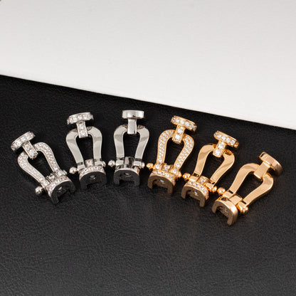 [Regalia jewelry]FORCE LARGE HORSESHOE HALF DIAMOND BRACELET GOLD