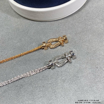 [Regalia jewelry]FORCE SMALL HORSESHOE  DIAMOND CHAIN ROPE BRACELET