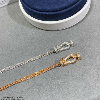 [Regalia jewelry]FORCE SMALL HORSESHOE  DIAMOND CHAIN ROPE BRACELET