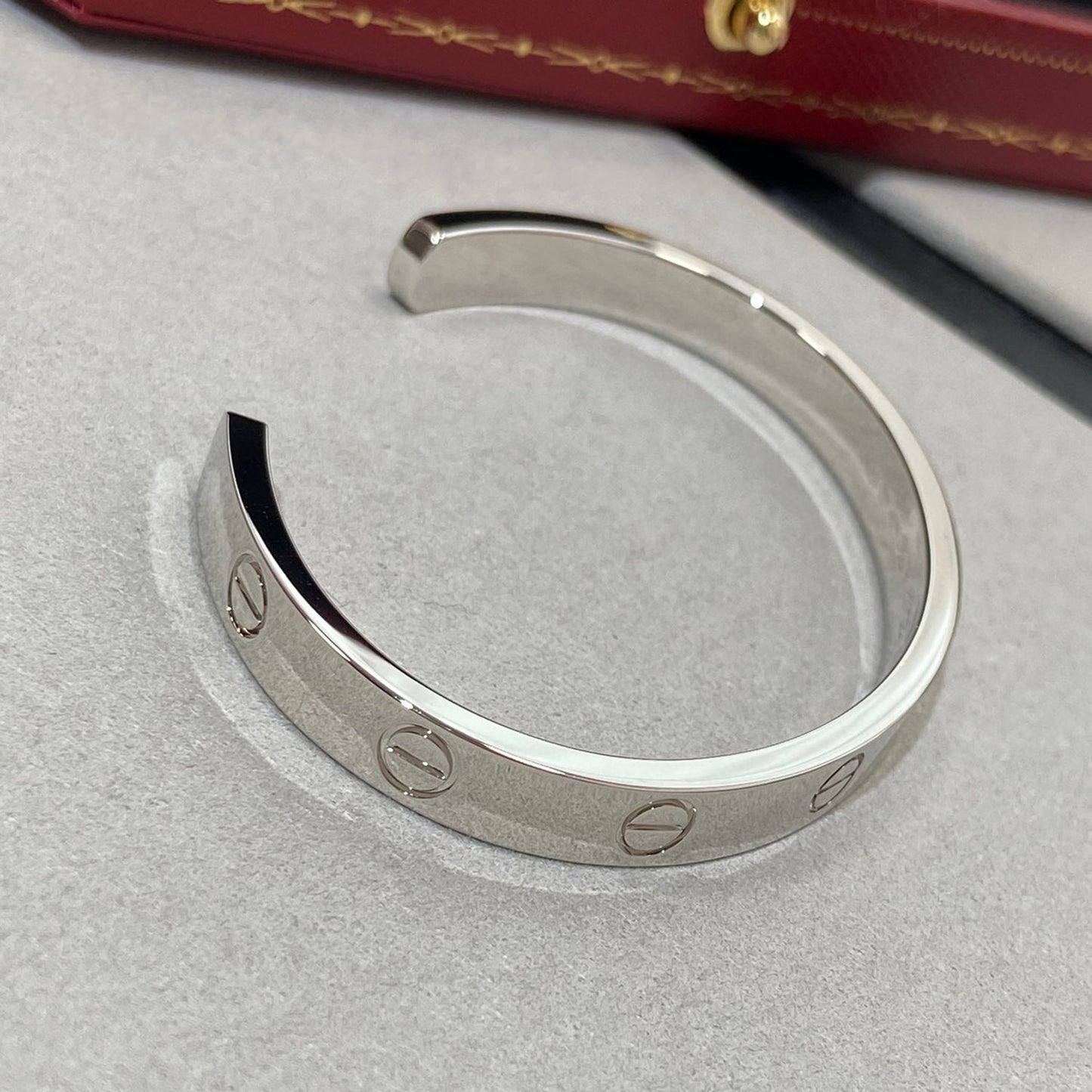 [Regalia jewelry]LOVE BRACELET 6.1MM 1 DIAMOND OPEN CUFF
