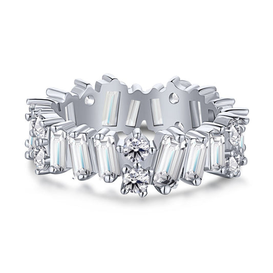 [Regalia jewelry]Delicate Multi Shape Tennis Ring