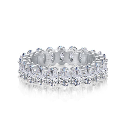 [Regalia jewelry]Ornate Oval Cut Tennis Ring