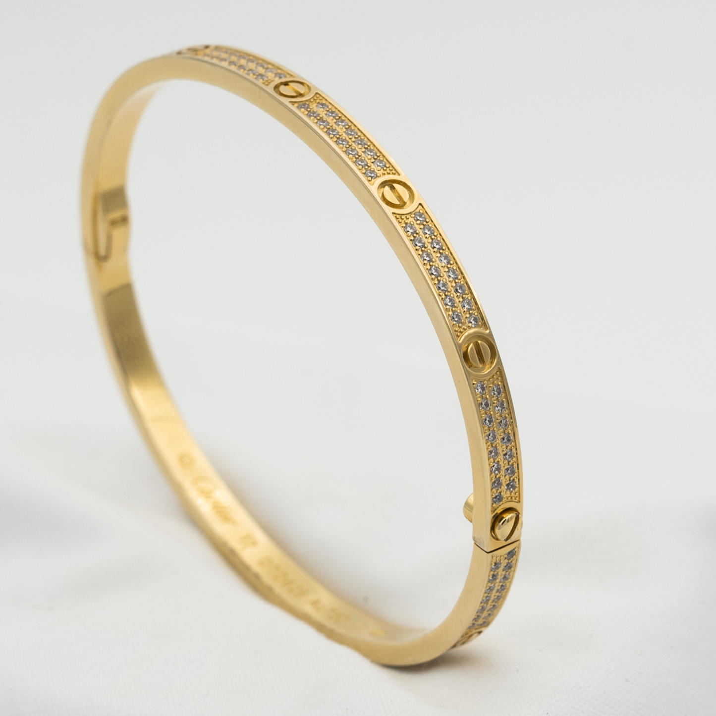 [Regalia jewelry]LOVE BRACELET 3.65MM DIAMOND-PAVED
