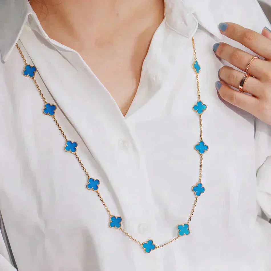 [Regalia jewelry]CLOVER 20 MOTIFS TURQUOISE GOLD