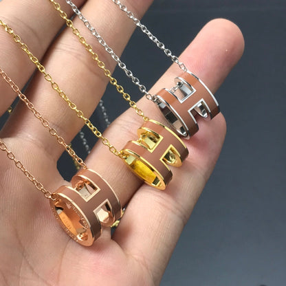 [Regalia jewelry]H NECKLACE BROWN