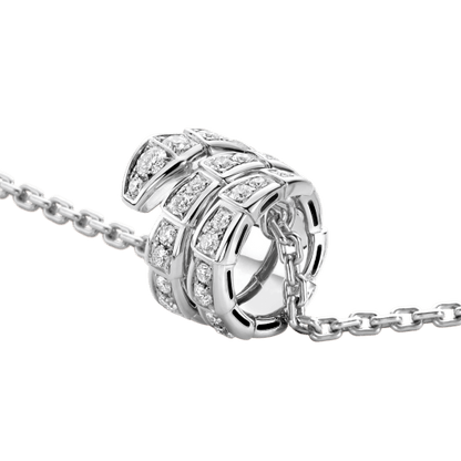 [Regalia jewelry]SERPENTI  NECKLACE DOUBLE RING DIAMOND