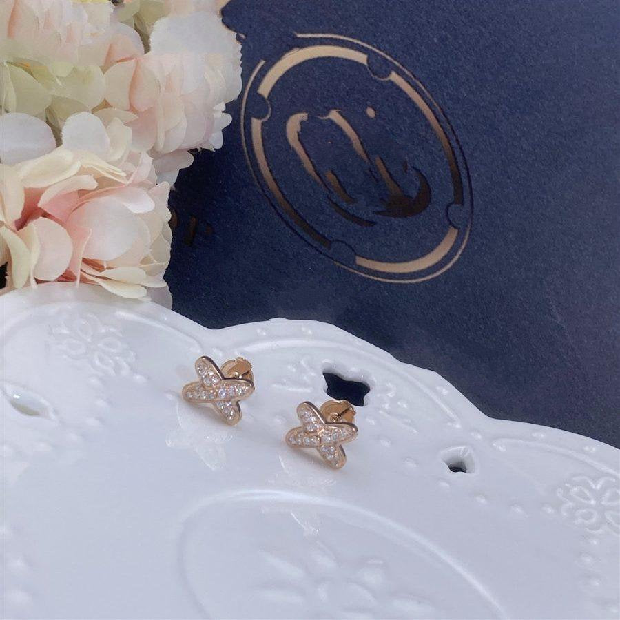 [Regalia jewelry]JEUX DE PINK GOLD DIAMOND EARRINGS