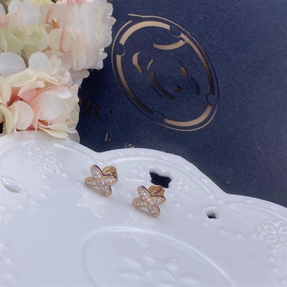 [Regalia jewelry]JEUX DE PINK GOLD DIAMOND EARRINGS