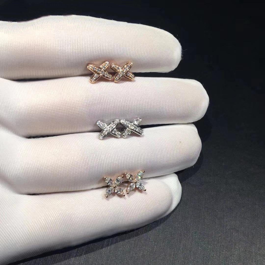 [Regalia jewelry]JEUX DE DIAMOND EARRINGS