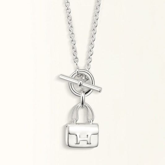 [Regalia jewelry]POP H PEDANT SILVER NECKLACE