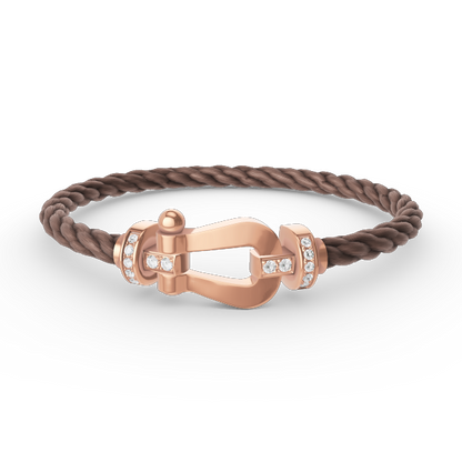 [Regalia jewelry]FORCE LARGE HORSESHOE HALF DIAMOND BRACELET ROSE GOLD