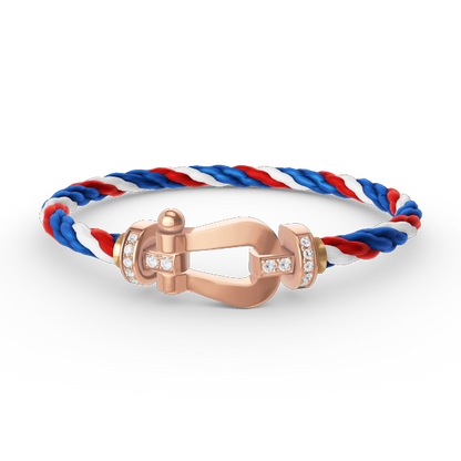 [Regalia jewelry]FORCE LARGE HORSESHOE HALF DIAMOND BRACELET ROSE GOLD