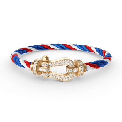 [Regalia jewelry]FORCE LARGE HORSESHOE FULL DIAMOND BRACELET GOLD