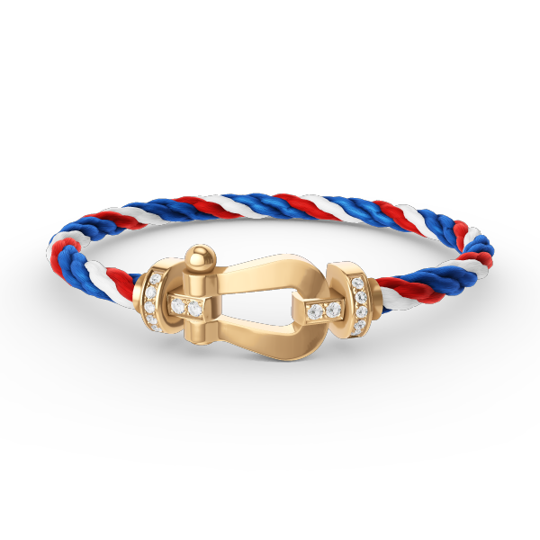 [Regalia jewelry]FORCE LARGE HORSESHOE HALF DIAMOND BRACELET GOLD