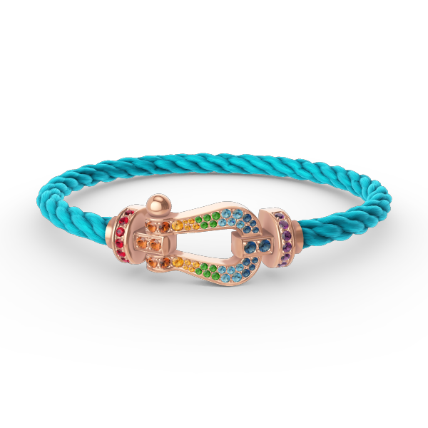 [Regalia jewelry]FORCE LARGE HORSESHOE  COLORED DIAMOND BRACELET ROSE GOLD