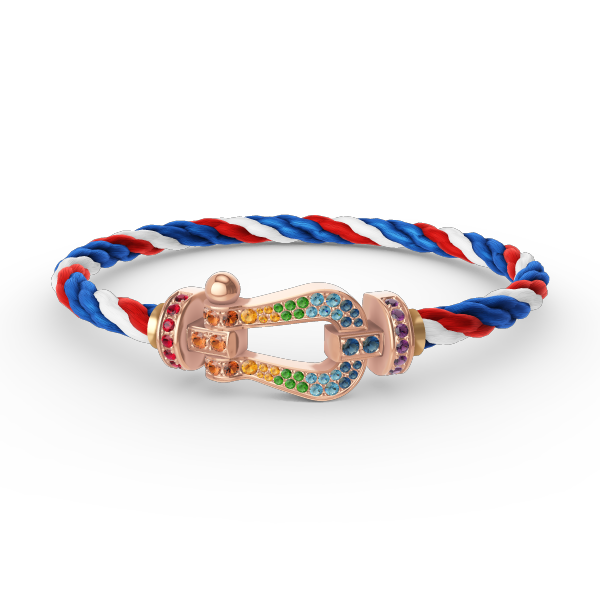 [Regalia jewelry]FORCE LARGE HORSESHOE  COLORED DIAMOND BRACELET ROSE GOLD