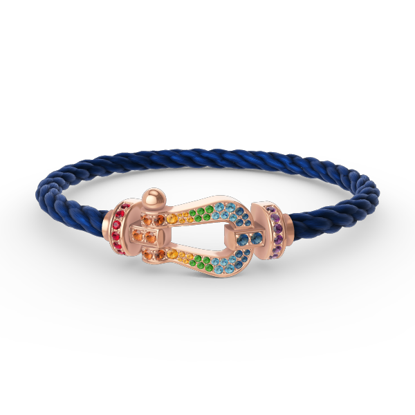 [Regalia jewelry]FORCE LARGE HORSESHOE  COLORED DIAMOND BRACELET ROSE GOLD