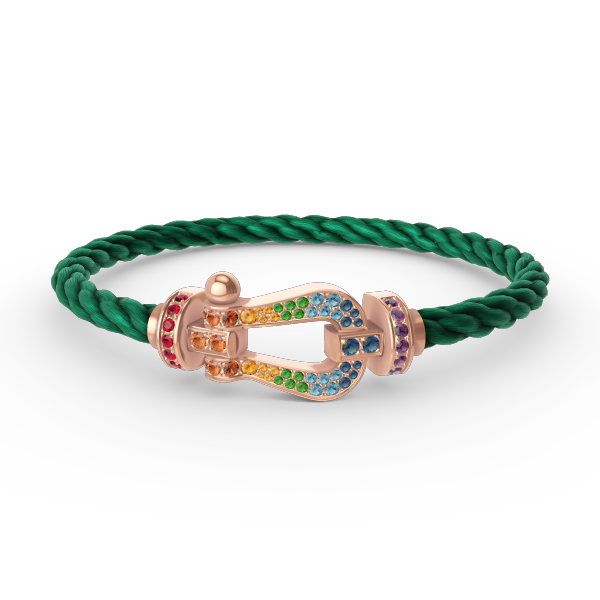 [Regalia jewelry]FORCE LARGE HORSESHOE  COLORED DIAMOND BRACELET ROSE GOLD