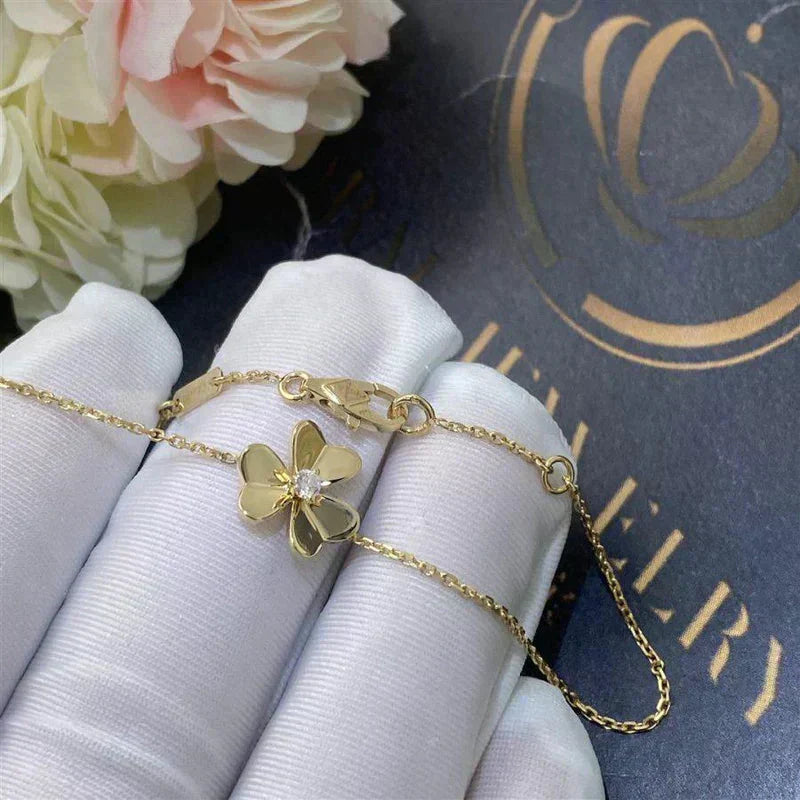 [Regalia jewelry]FRIVOLE GOLD FLOWER PINK MALACHITE BRACELET