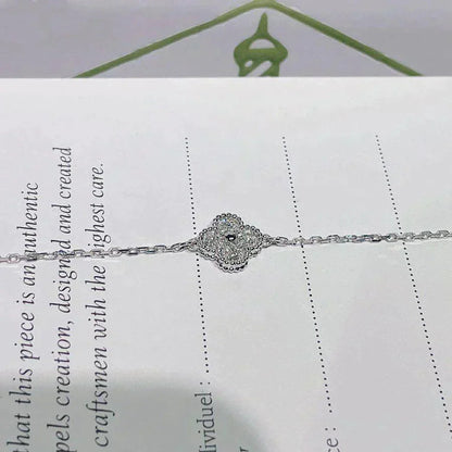 [Regalia jewelry]CLOVER  SINGLE FLOWER BRACELET SILVER