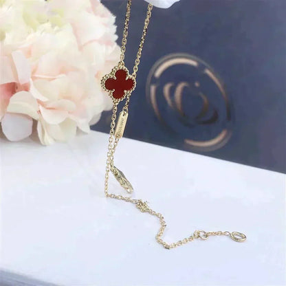 [Regalia jewelry]CLOVER  CARNELIAN SINGLE FLOWER BRACELET