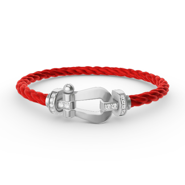 [Regalia jewelry]FORCE LARGE HORSESHOE HALF DIAMOND BRACELET SILVER