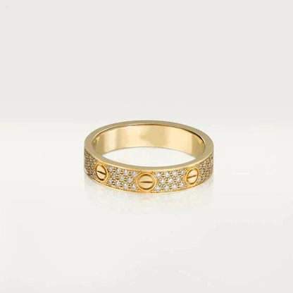 [Regalia jewelry]LOVE RING 3.6MM DIAMOND PAVED