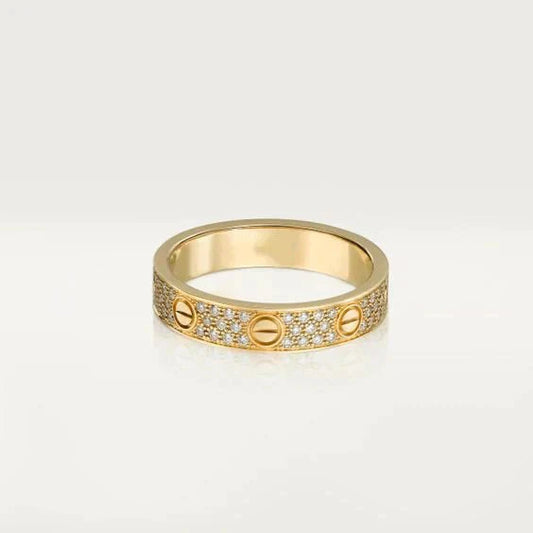 [Regalia jewelry]LOVE RING 3.6MM DIAMOND PAVED